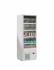 Espositore frigorifero murale refrigerato cm. 68,5 x 64x198,1h - Colore bianco - Temperatura 0°C +4°C - Tenda notte inclusa