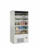 Espositore frigorifero murale refrigerato -PER CARNE -Colore bianco-Temperatura 0°C +4°C-Tenda notte inclusa-cm 98,5 x 64x198,1h