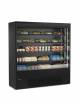 Espositore frigorifero murale refrigerato -PER CARNE 0°C +4° - Colore nero - Tenda notte inclusa cm. 188,5x64x198,1h