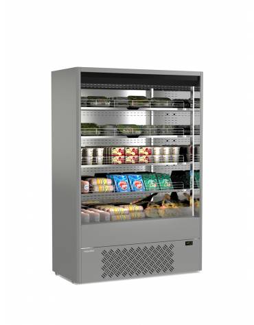 Espositore murale INOX refrigerato da cm. 98,5-PER CARNE