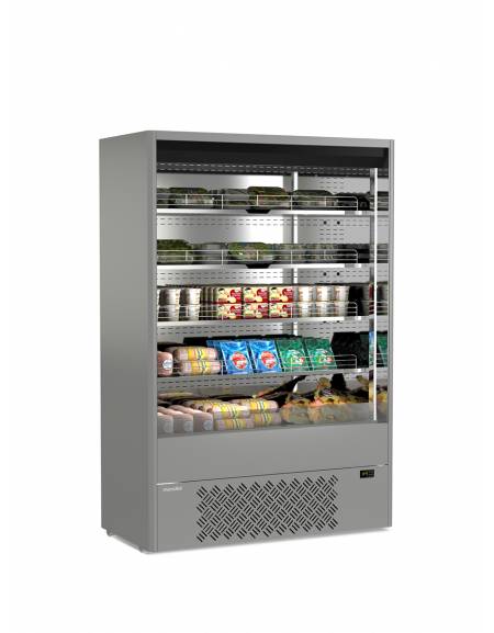 Espositore murale INOX refrigerato da cm. 98,5-PER CARNE