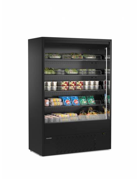 Espositore murale INOX refrigerato da cm. 133,5-PER CARNE