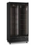 Vetrina frigorifera per bevande doppia porta a battente - Colore nero - Refrigerazione ventilata 0°/+10°C - cm 94x61,5x202,3h