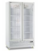 Vetrina bibite verticale doppia colore bianco con ante a battente - refrigerazione ventilata 0/+10°C- cm 113x72x202,3h