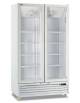 Vetrina bibite verticale doppia colore bianco con ante a battente - refrigerazione ventilata 0/+10°C- cm 113x72x202,3h
