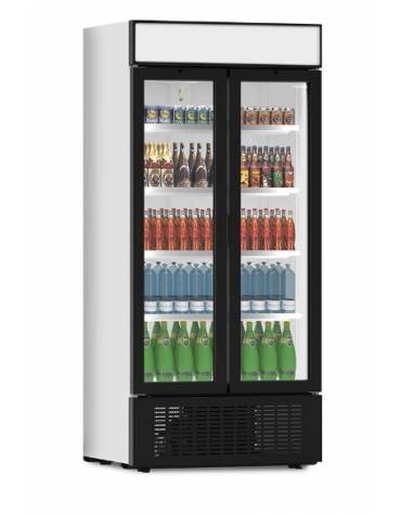 Vetrina refrigerata per bevande e bibite doppia porta scorrevole cm 100x74,2x200h