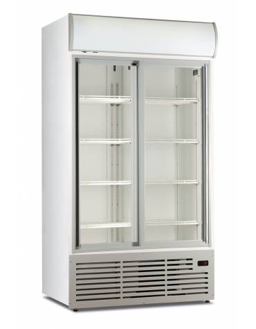 Vetrina doppia porta scorrevole per bibite  cm 120x73x203,5h