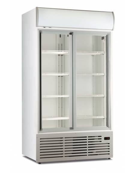 Vetrina doppia porta scorrevole per bibite  cm 120x73x203,5h
