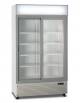 Frigo bibite doppia porta scorrevole ventilato 0°/+10°C, con opalina pubblicitaria - colore bianco - Lt 764 - cm 113x64x202,3h