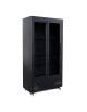 Vetrina bibite verticale con ante scorrevoli- refrigerazione statica con ventilatore+2° +8°C- Colore nero - cm 82x51,4x188h