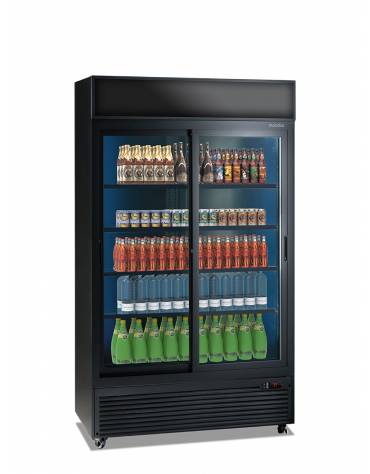 Vetrina bibite verticale doppia 582 Lt. - refrigerazione ventilata - mm 900x725x2036h