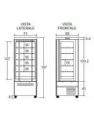 Vetrina gelateria verticale statica cm 72x62x189,5h