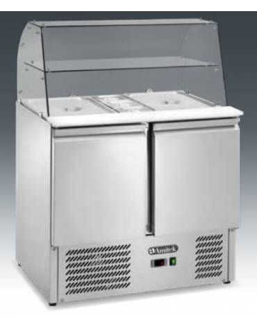 Saladette refrigerata statica GN1/1 in acciaio inox Temperatura °C +2 +8