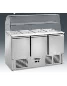 Saladette refrigerata statica GN1/1 in acciaio inox temperatura C° +2 +8