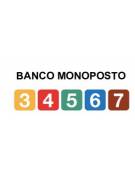 BANCO MONOPOSTO MONOCOLONNA REGOLABILE,SOTTOPIANO GRIGLIA METALLICA CM 70X50
