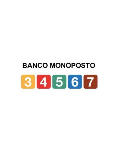BANCO MONOPOSTO MONOCOLONNA REGOLABILE,SOTTOPIANO GRIGLIA METALLICA CM 70X50