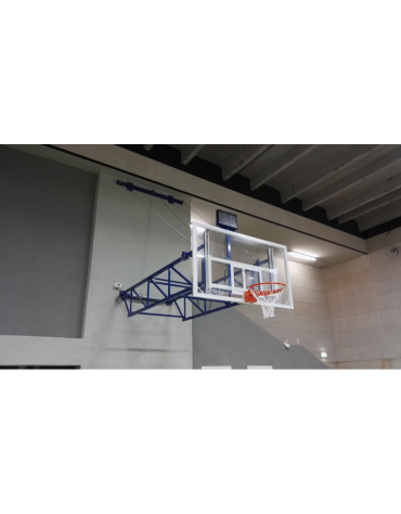 Impianto basket a parete sollevabile