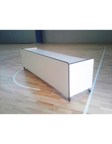 Tavolo per giudici carenato lunghezza metri 3 - Con ruote autobloccanti - cm 300x70x76h 