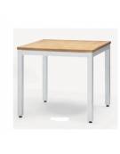 Tavolo quadrato ,struttura in alluminio verniciato e piano in Werzalit  - cm 70x70x76h