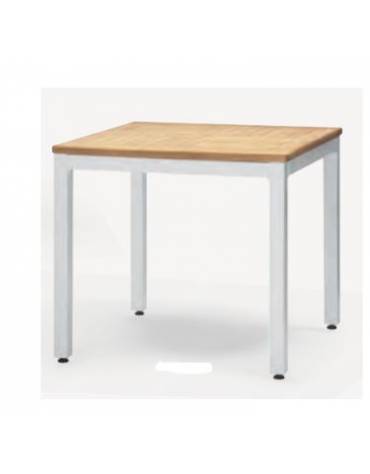 Tavolo quadrato ,struttura in alluminio verniciato e piano in Werzalit  - cm 70x70x76h