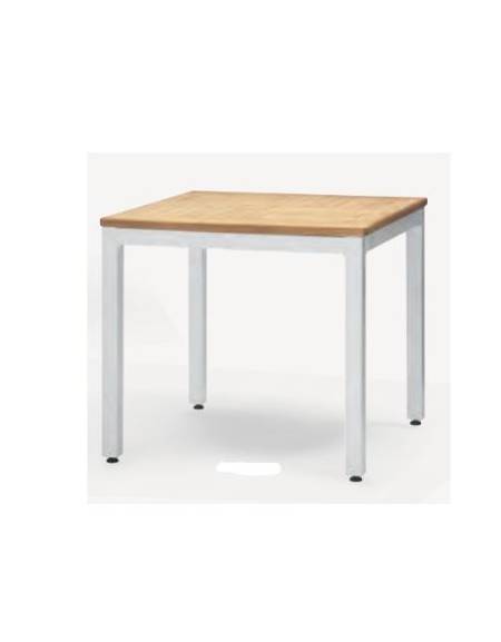 Tavolo quadrato ,struttura in alluminio verniciato e piano in Werzalit  - cm 70x70x76h