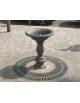 Fontana artistica classica a zampillo in fusione di ghisa - Diametro vasca cm 57 - Colone nero - Rubinetteria esclusa
