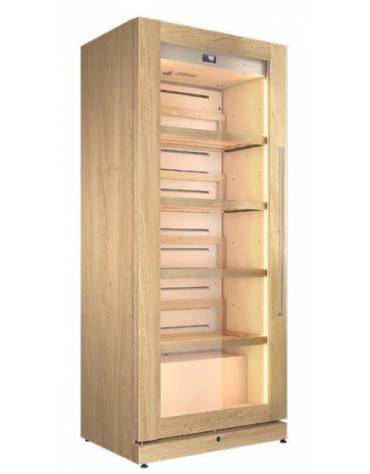 Vetrina Refrigerata per Vino - Capacità Bottiglie 0,75 Lt n° 180 Ø 75 mm - mm 1000x711x1810h