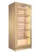 Vetrina Refrigerata ventilata per 180 bottiglie Vino in legno-Esterno in chiaro o scuro-Interno in Avorio-cm 86,4x66x202h