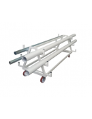 Carrello per trasporto impianti pallavolo monotubolari