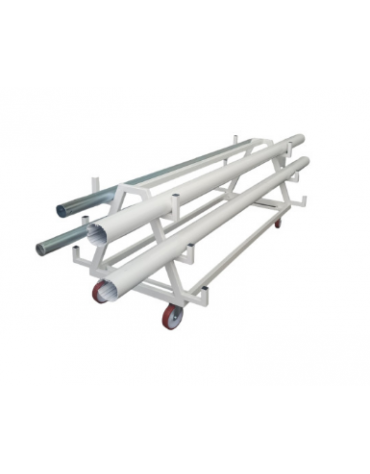 Carrello per trasporto impianti pallavolo monotubolari