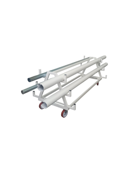 Carrello per trasporto impianti pallavolo monotubolari