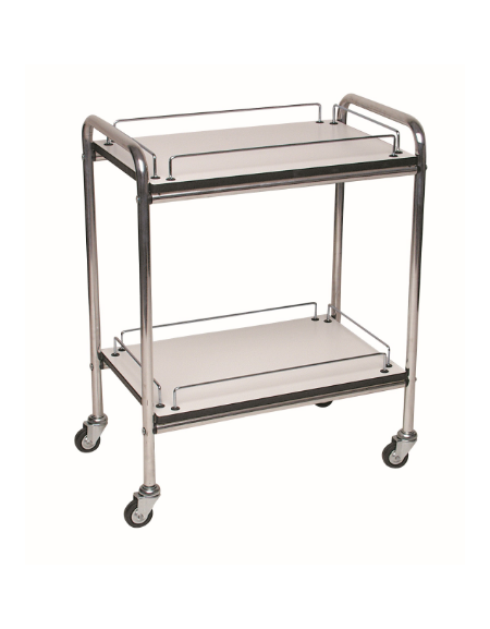 Carrello porta ferri in acciaio con ruote - cm 60x40x77h