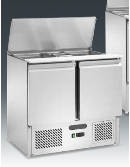 Saladette refrigerata ventilata GN1/1 - 2 sportelli - Temp. -2/+8°C - cm 90x70x87h