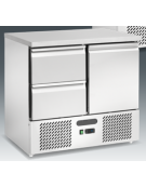 Saladette refrigerata ventilata - 2 cassetti - 1 porta - Temp. + 2/ +8°C - cm 90x70x87,5h