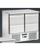 Saladette refrigerata ventilata con 4 cassetti  - Temperatura + 2/ +8°C - Classe A+ - cm 90x70x87,5h