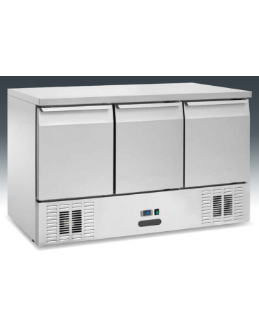 Saladette refrigerata ventilate negative - 3 sportelli - Temp. -18/ -22°C - Classe D - cm 138,6x70x85h
