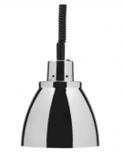 Lampada riscaldante in rame cromato, potenza 250 W - diametro 225 mm con luce rossa.