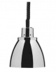 Lampada riscaldante in rame cromato lucido, potenza 250 W - diametro 225 mm con luce bianca