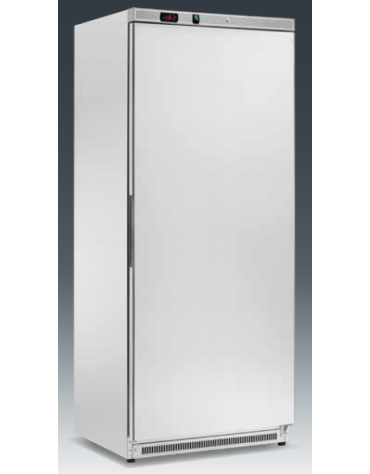 Armadio refrigerato statico, esterno in acciaio inox - Temp. -2/+10°C - Capacità Lt 580 - Classe D- cm 77,7x69,5x189h