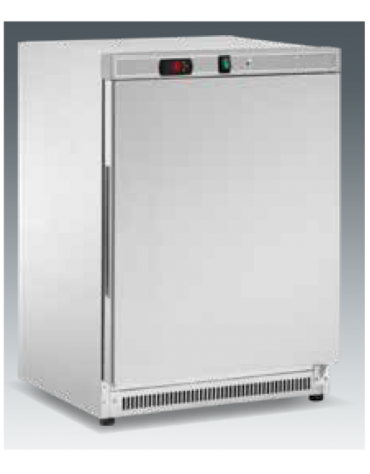 Armadio refrigerato statico, esterno in acciaio inox - Temp. minore di -18°C - Capacità Lt 140 - cm 60x58,5x85h