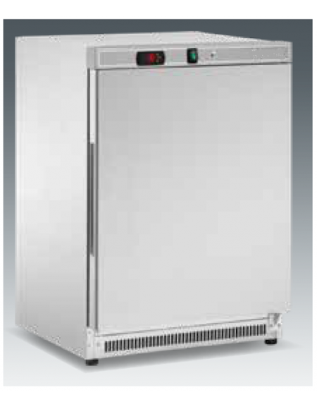 Armadio refrigerato statico, esterno in acciaio inox - Temp. minore di -18°C - Capacità Lt 140 - cm 60x58,5x85h
