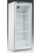 Armadio refrigerato statico 0/+10°C, porta a vetri, esterno acciaio verniciato bianco - Lt 580 - Classe B - cm 77,7x69,5x189h