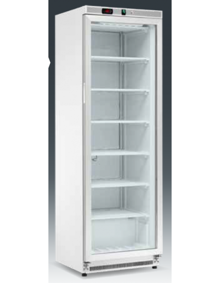 Armadio refrigerato statico minore di -18°C, porta a vetri, esterno acciaio verniciato - Lt 360 - Classe C - cm 60x58,5x185h