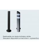 Dissuasore amovibile  in acciaio inox di altezza 1200 mm realizzato in tubolare D. 219 mm - inclusa boccola con chiave