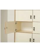 CARTELLIERA INSEGNANTI 8 VANI IN LEGNO CON SERRATURA CM 68X45X180H