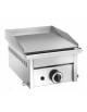 Fry top a gas da banco in acciaio inox - piastra liscia singola - potenza 3000 W - cm 33x45x27,5h