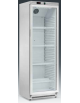 Armadio refrigerato statico 0/+10°C, porta a vetri, esterno in acciaio inox - Lt 360 - Classe B - cm 60x58,5x185h
