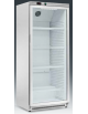 Armadio refrigerato statico 0/+10°C, porta a vetri, esterno in acciaio inox - Lt 580 - Classe B - cm 77,7x69,5x189h