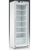Armadio refrigerato statico minore di -18°C, porta a vetri, esterno in acciaio inox - Lt 360 - Classe C - cm 60x58,5x185h