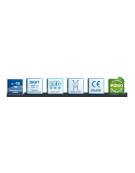 Armadio refrigerato statico minore di -18°C, porta a vetri, esterno in acciaio inox - Lt 360 - Classe C - cm 60x58,5x185h